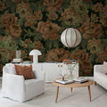 Eternal Blossoms, Black Mural Wallpaper - room preview 03