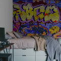 Graffiti, Colorful Mural Wallpaper - room preview 03