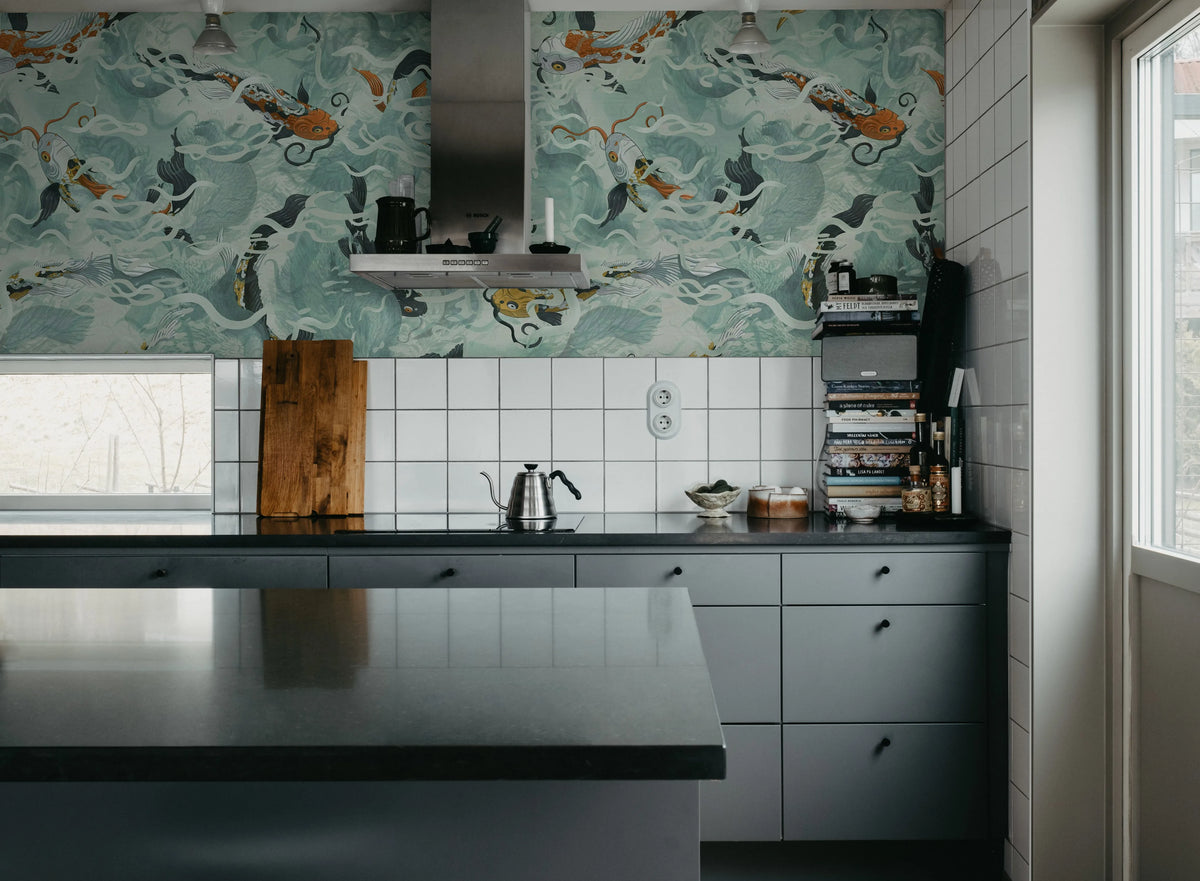 Atlantis Fish, Ocean Mural Wallpaper - room preview 03