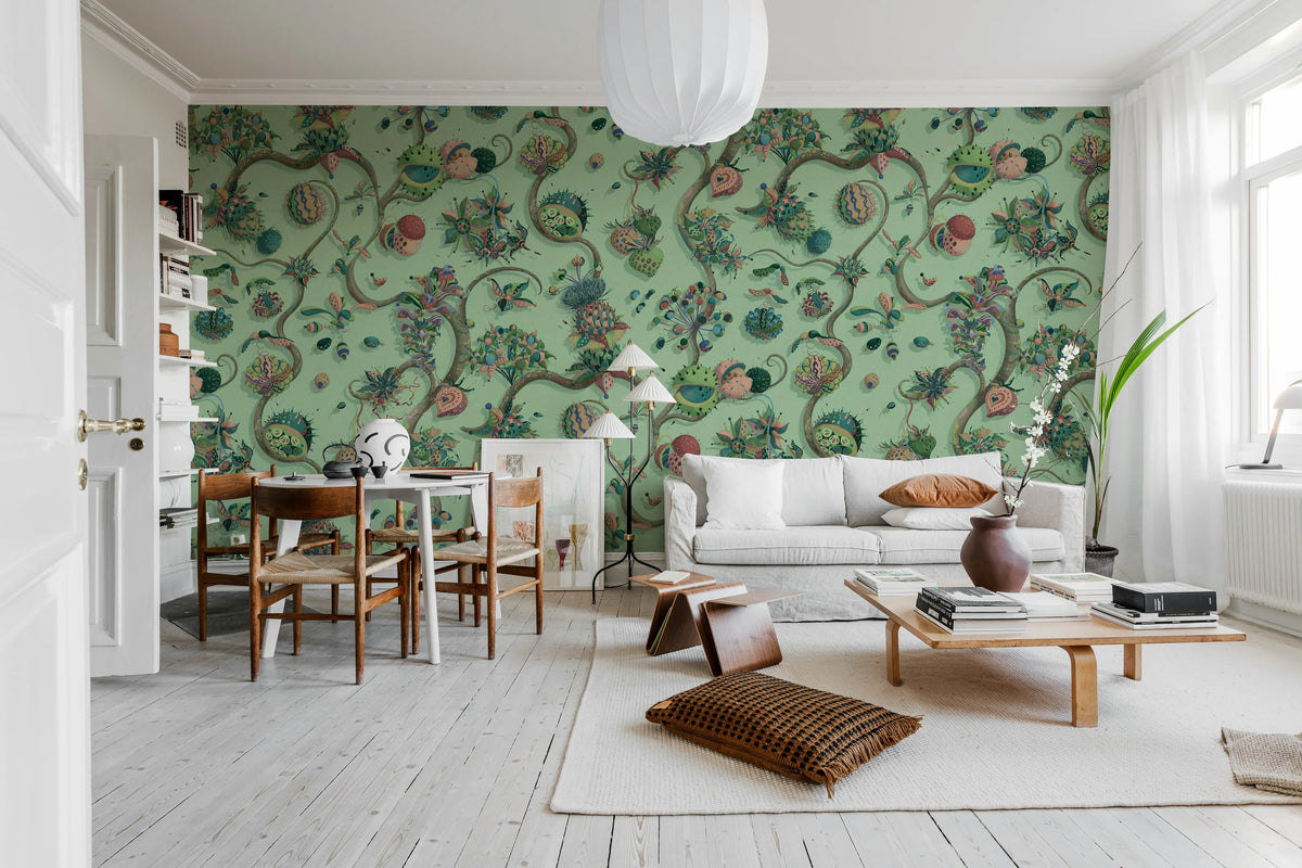 Eden Tree, Green Mural Wallpaper - room preview 03
