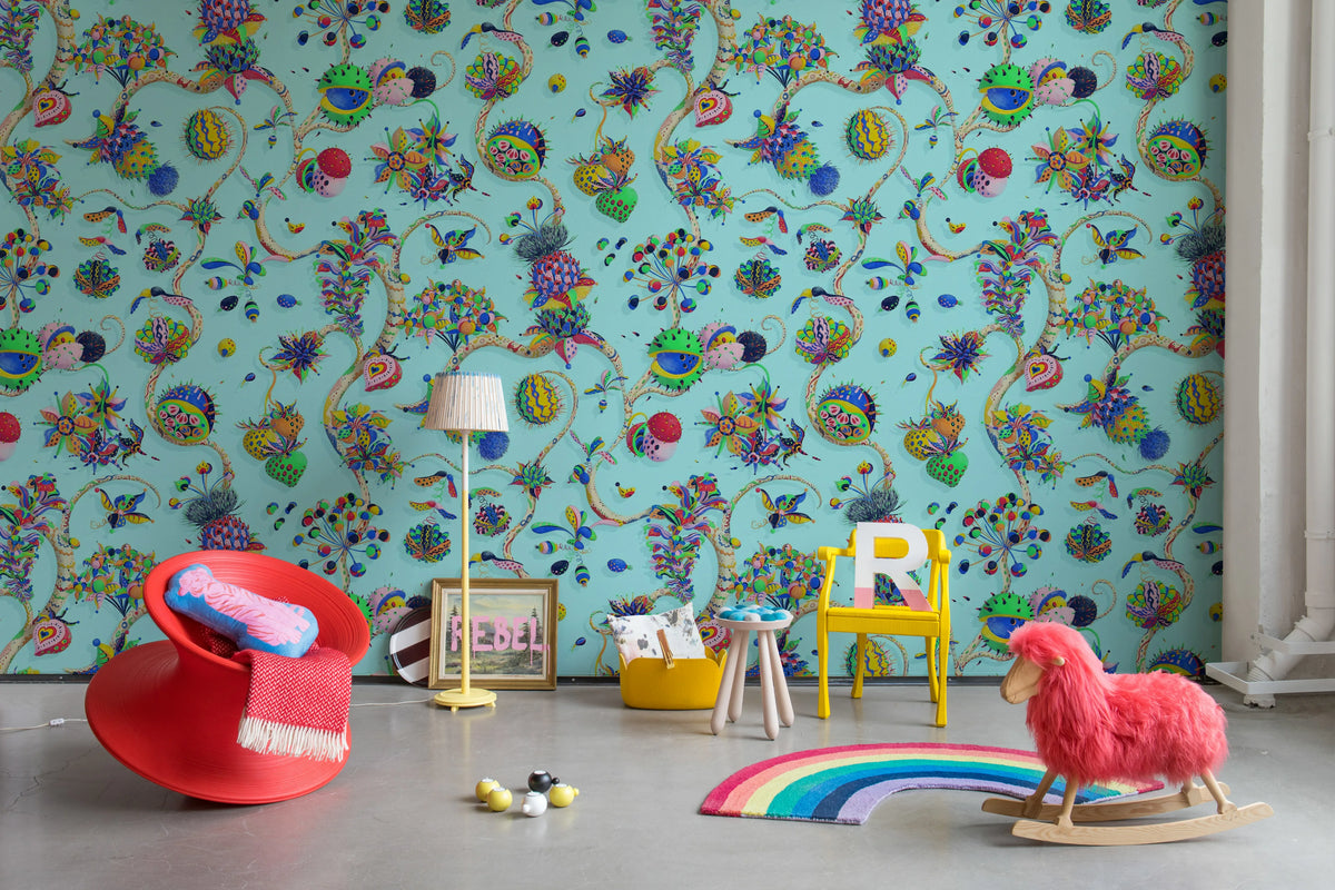 Eden Tree, Mint Mural Wallpaper - room preview 03