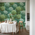 Elysian Flowers, Green Mural Wallpaper - room preview 03