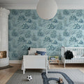 Yggdrasil Forest, Blue Mural Wallpaper - room preview 03