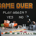 Play Again, Orange Mural Wallpaper - room preview 03