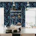 Hop Garden, Blue Mural Wallpaper - room preview 03