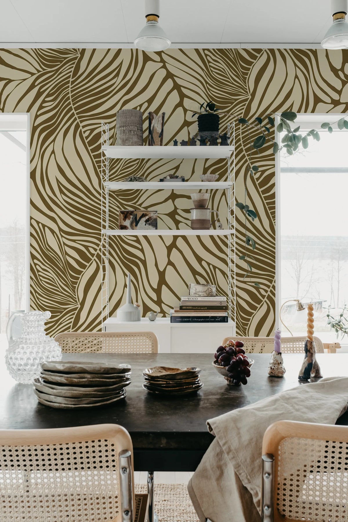 Seagrass, Brown Mural Wallpaper - room preview 03