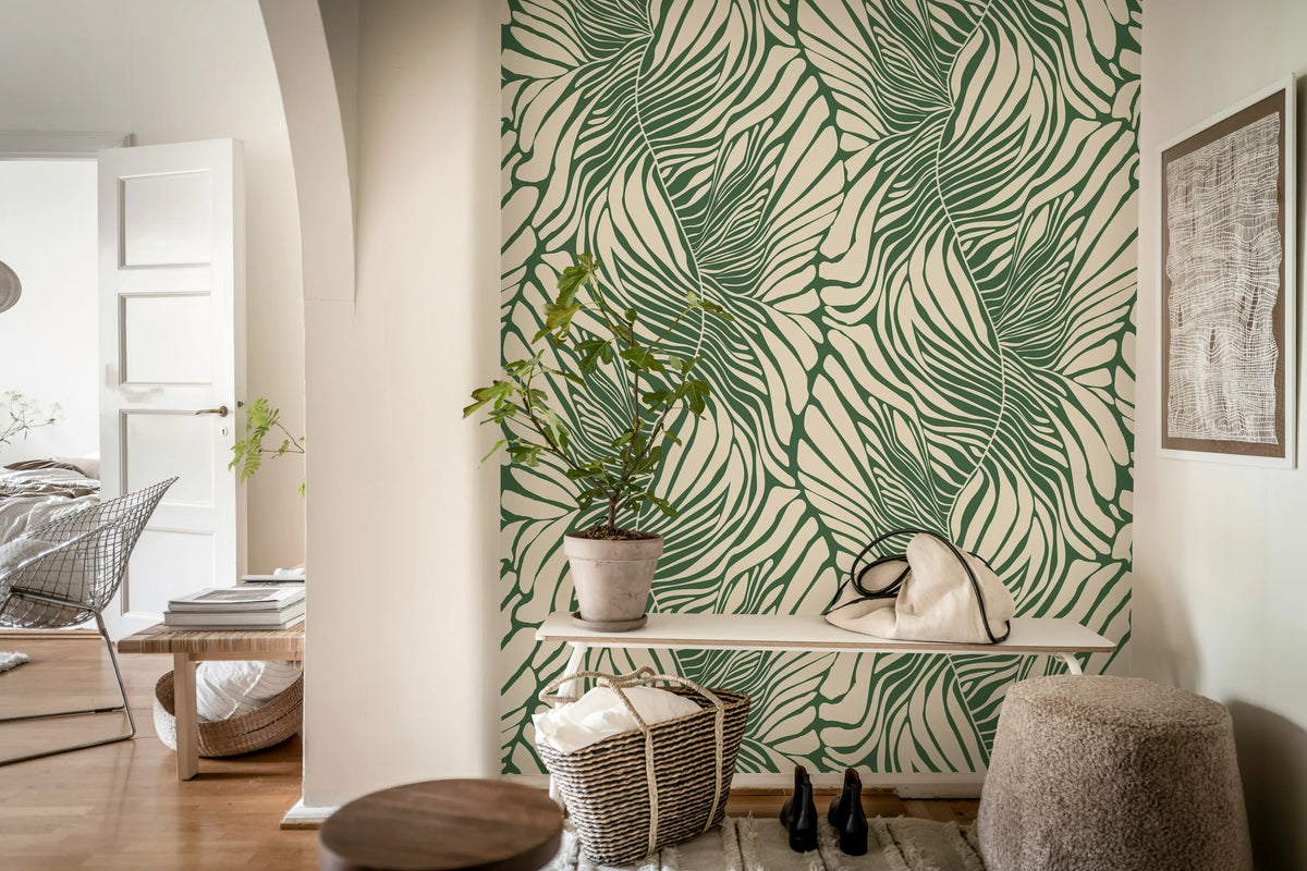 Seagrass, Green Mural Wallpaper - room preview 03