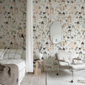 Fox Village, Pink Mural Wallpaper - room preview 03
