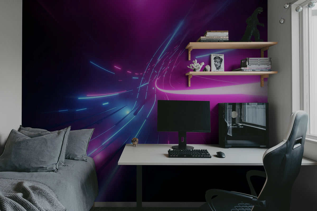 The Speed of Light, Midnight Mural Wallpaper - room preview 03