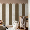 Circus Stripes, Chocolate Mural Wallpaper - room preview 03