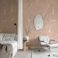 Linear Flow, Pink Mural Wallpaper - room preview 03
