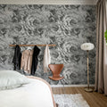 Marble Flow, Black Mural Wallpaper - room preview 03