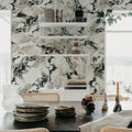 Stone Marble, Black Mural Wallpaper - room preview 03
