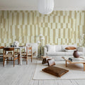 Broken Stripes, Beige Mural Wallpaper - room preview 03