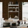 Wood Shades, Dark Brown Mural Wallpaper - room preview 03