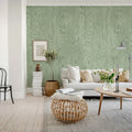 Wood Shades, Green Mural Wallpaper - room preview 03