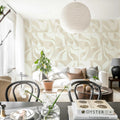 Floating Tiles, Beige Mural Wallpaper - room preview 03