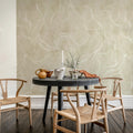 Soft Curve, Beige Mural Wallpaper - room preview 03