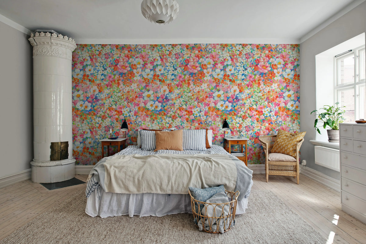 Flowerhaze, Color Mural Wallpaper - room preview 03
