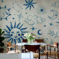 Astrology, Blue Mural Wallpaper - room preview 03