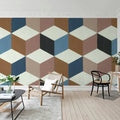 Colorful Rombs, Pink Mural Wallpaper - room preview 03