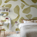 Abstract Motifs, Yellow Mural Wallpaper - room preview 03