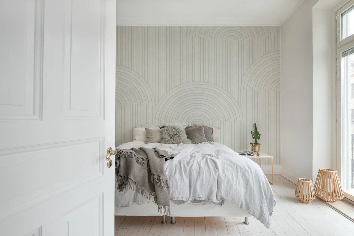 Clay Hills, Beige Mural Wallpaper - room preview 03