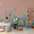 Jungle Meadow, Pink Mural Wallpaper - room preview 03
