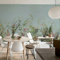 Jungle Meadow, Blue Mural Wallpaper - room preview 03