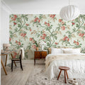 Rose Garland, Pink Mural Wallpaper - room preview 03