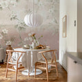 Concrete Flowers, Pink Mural Wallpaper - room preview 03
