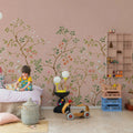 Songbird Mural, Pink Mural Wallpaper - room preview 03