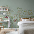 Songbird Mural, Green Mural Wallpaper - room preview 03