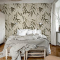 Bamboo Jungle, Brown Mural Wallpaper - room preview 03
