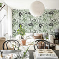 Lily Garden, Green Mural Wallpaper - room preview 03