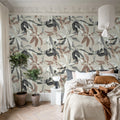 Lily Garden, Rust Mural Wallpaper - room preview 03