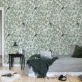 Parrot Shrubbery, Green Mural Wallpaper - room preview 03