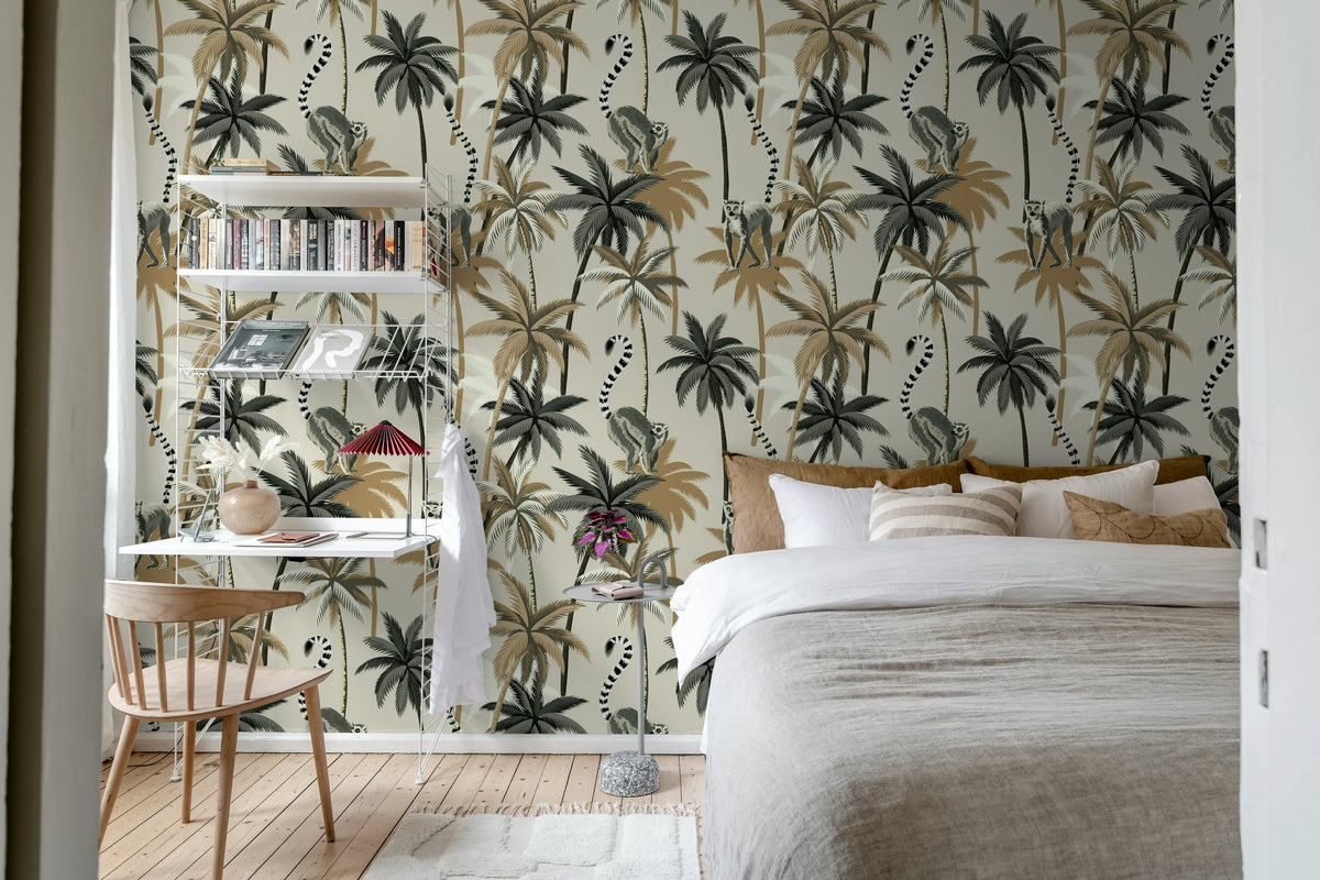 Lemur Palms, Sand Mural Wallpaper - room preview 03