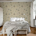 Swallow Sky, Beige Mural Wallpaper - room preview 03