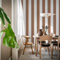 Happy Stripes, Mocha Mousse Mural Wallpaper - room preview 03