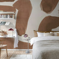Wiggle Shapes, Mocha Mousse Mural Wallpaper - room preview 03