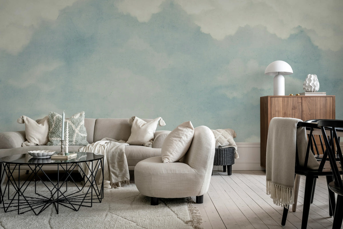 Sky of Clouds, Vintage Mural Wallpaper - room preview 03