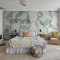 Overlap, Light Blue Mural Wallpaper - room preview 03