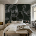 Overlap, Dark Mural Wallpaper - room preview 03