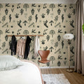Symbolic Tales, Black Mural Wallpaper - room preview 03
