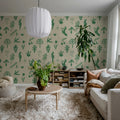 Symbolic Tales, Green Mural Wallpaper - room preview 03