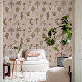 Symbolic Tales, Pink Mural Wallpaper - room preview 03