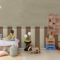 Striped Panel, Brown Mural Wallpaper - room preview 03