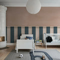 Striped Panel, Pink Mural Wallpaper - room preview 03