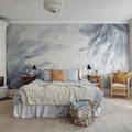 Leafy Dream, Blue Mural Wallpaper - room preview 03